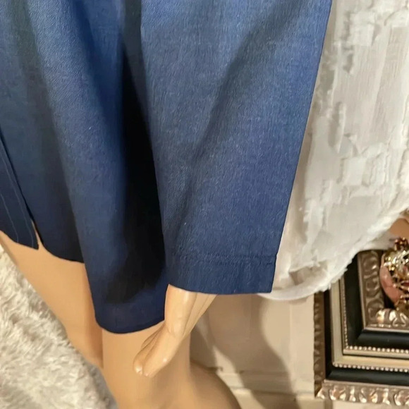 Lafayette 148 New York Blue Button-Up Shirt - Picture 5 of 15